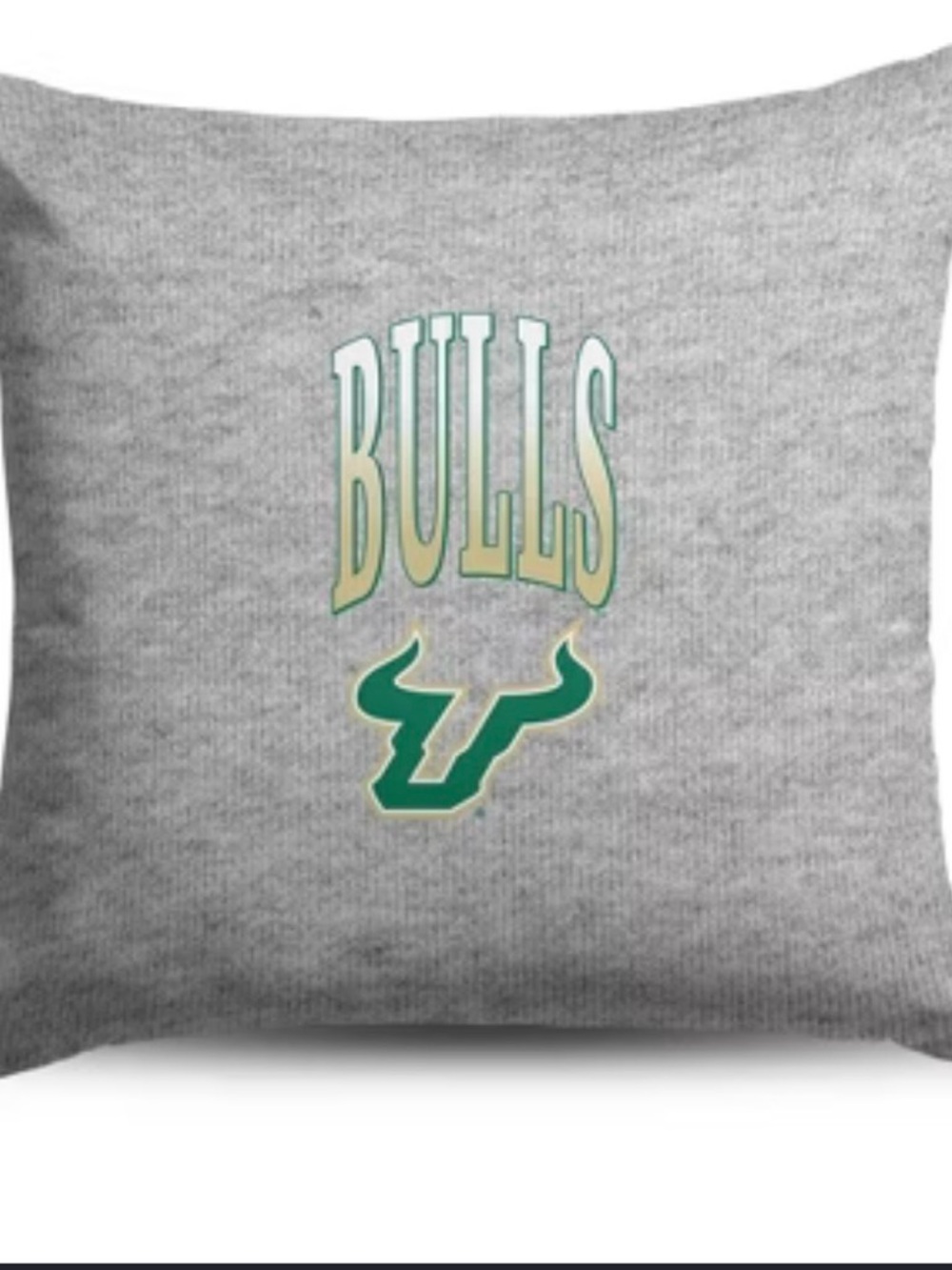 Gray 'BULLS' Graphic Sweatshirt with Green Bull Logo